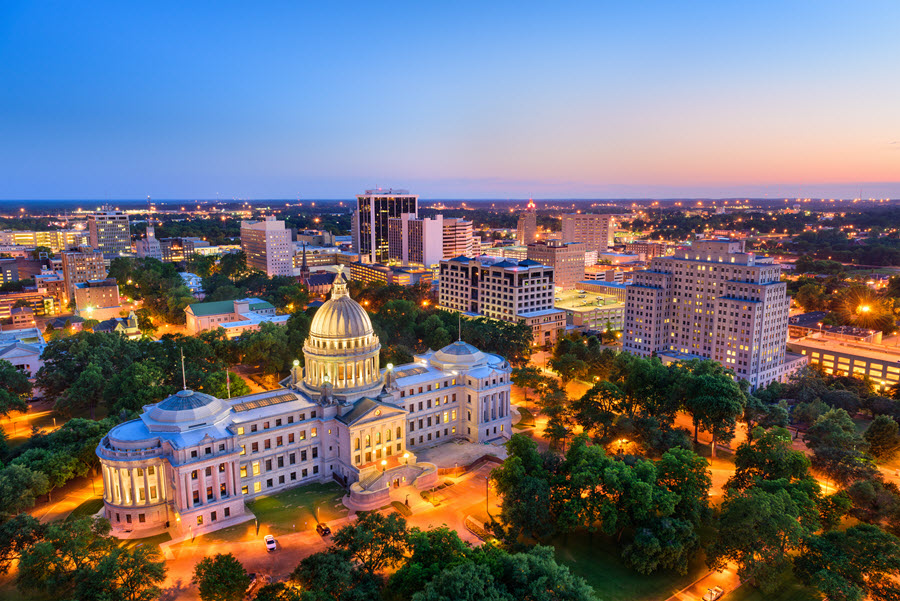 Jackson, Mississippi Skyline.