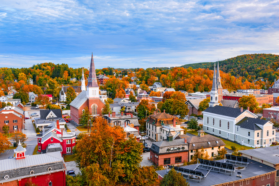 Montpelier, Vermont Skyline.